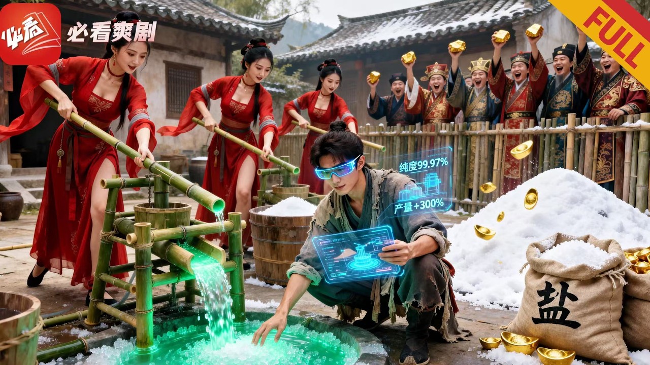 【新剧首播】現代研究員穿越古代成村裏唯壹男丁，靠現代技術粗鹽礦制細鹽，帶領全村發家致富，反手驚豔整個大乾！