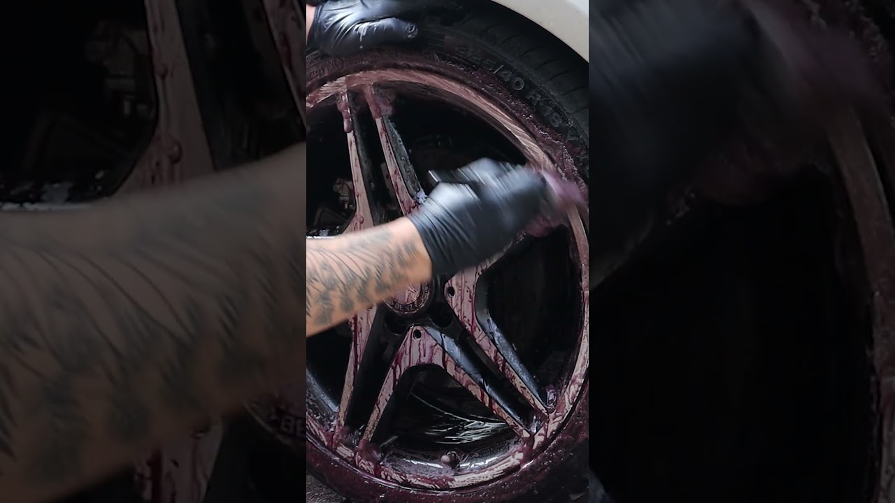 Full Exterior Detail of wheels Mercedes  #asmr #cardetailing