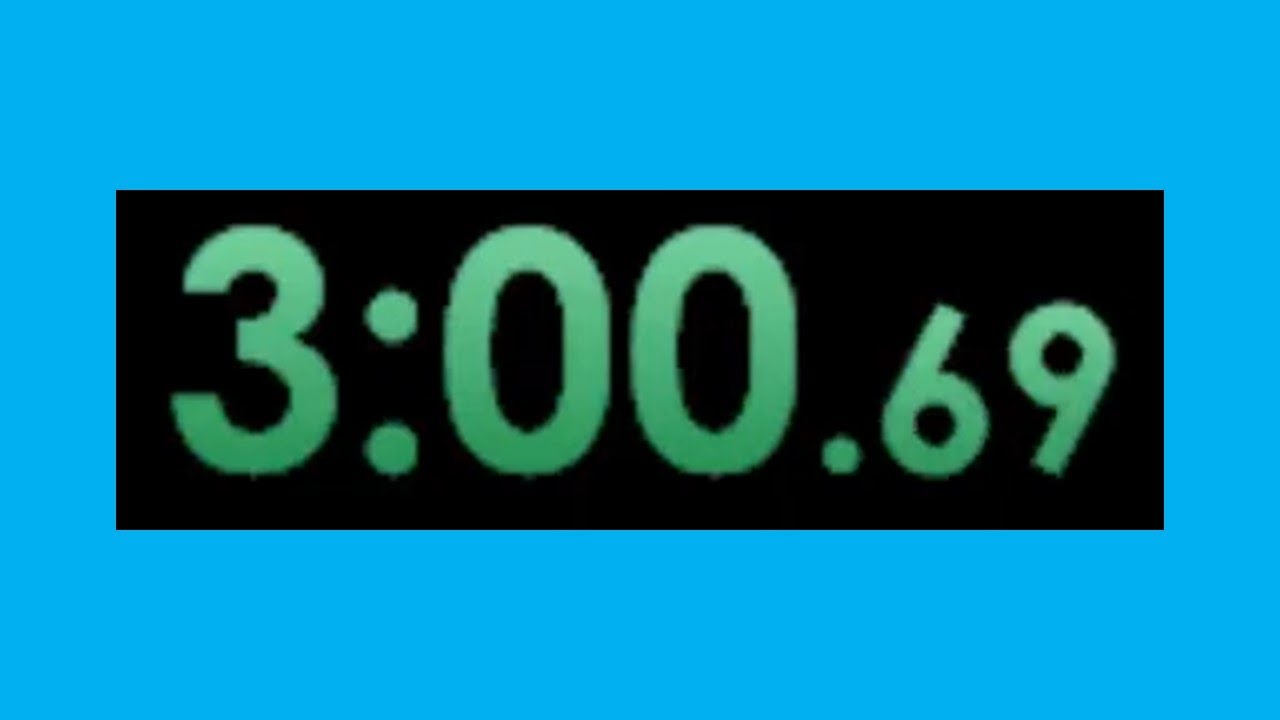 3 minutes speedrun timer for speedruns