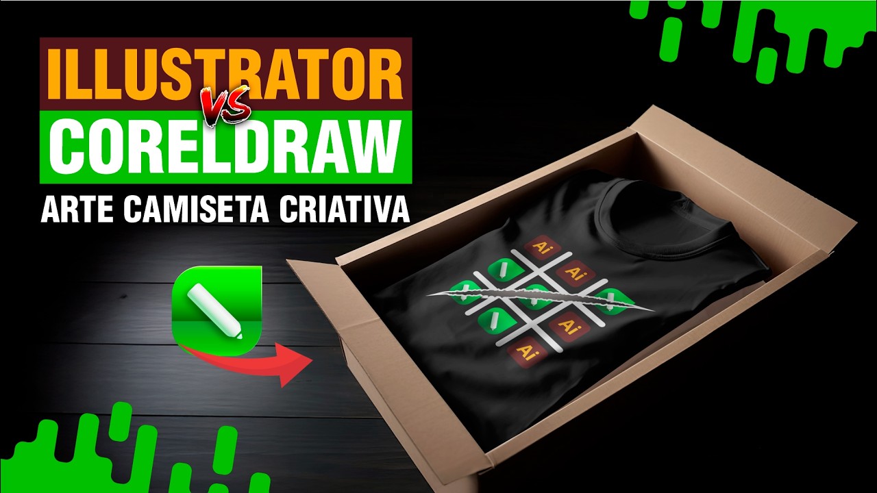 CorelDRAW vs Illustrator: Criação de Arte Inusitada de Camiseta com Jogo da Velha