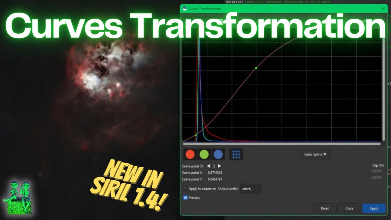 Siril's Curves Transformation: Perfecting Brightness and Contrast