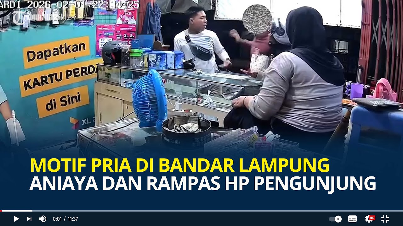 Motif Pria di Bandar Lampung Aniaya dan Rampas HP Pengunjung, Ngaku Korban Senggol Istrinya