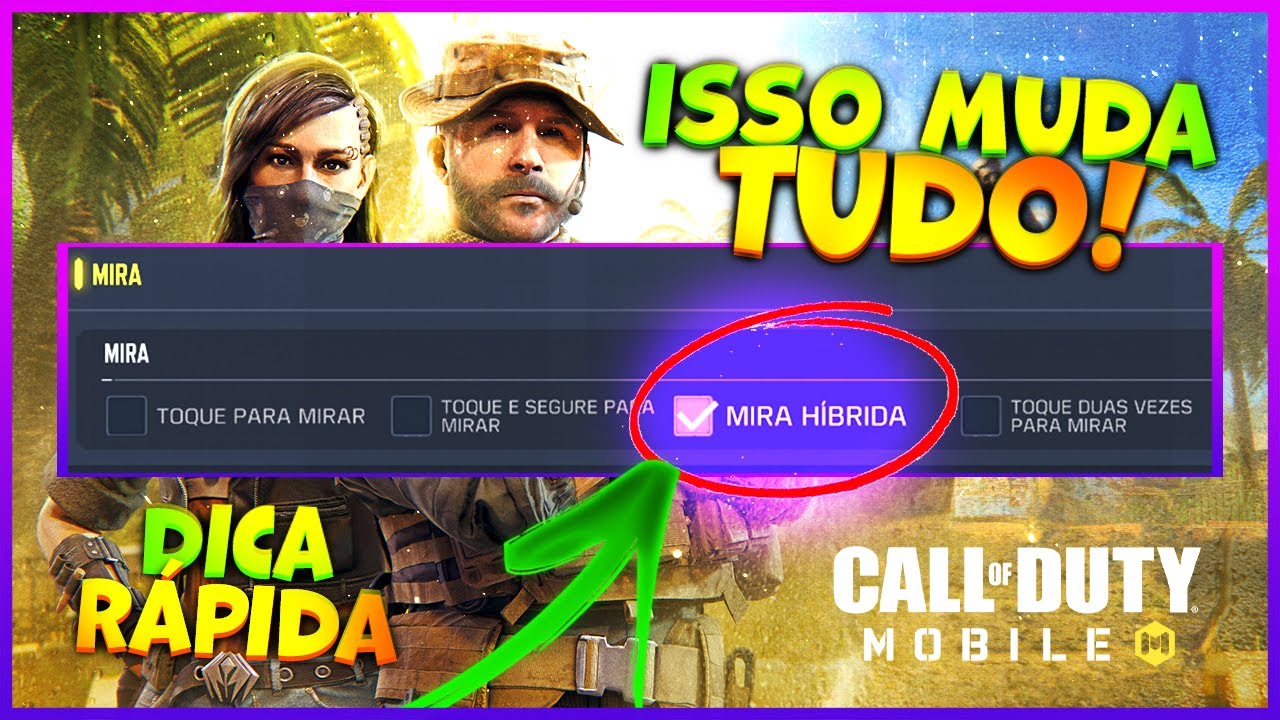 DICA: USE MIRA H&Iacute;BRIDA no COD MOBILE e MUDE TOTALMENTE SUA GAMEPLAY! ✅ (1 MINUTO)