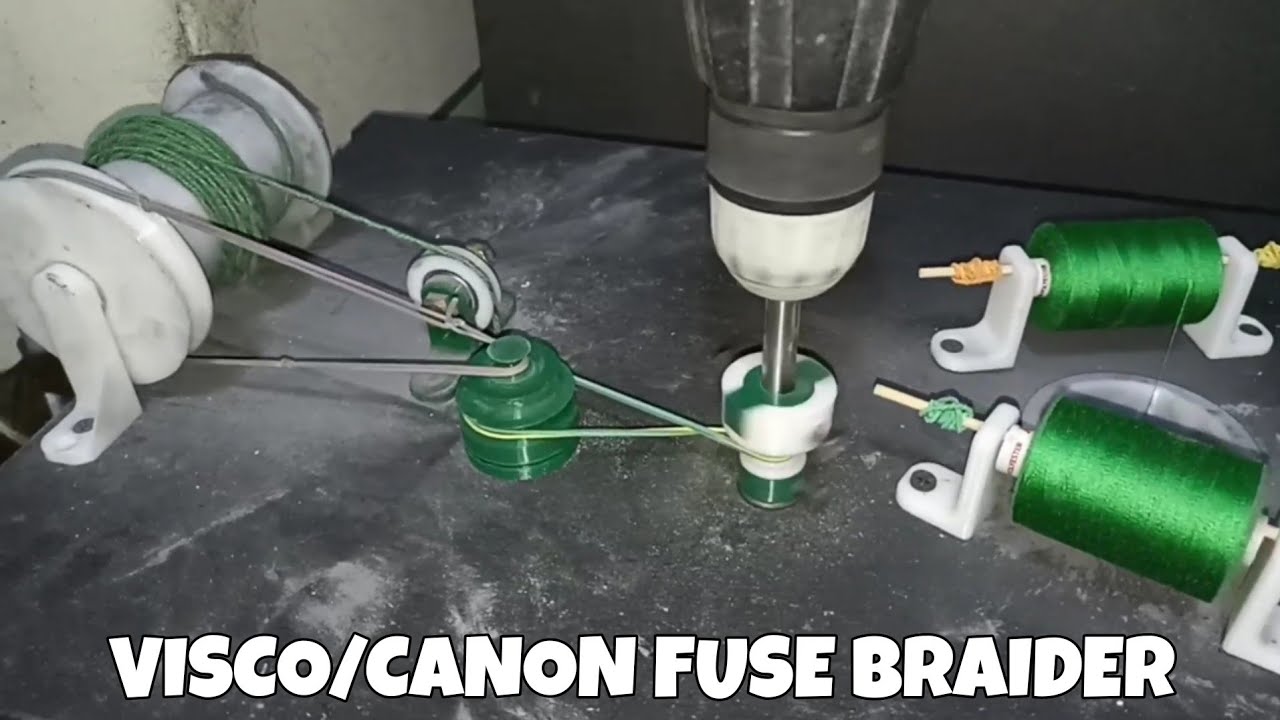Homemade Visco/Canon Fuse Braider Machine using 3D Plastic Printer