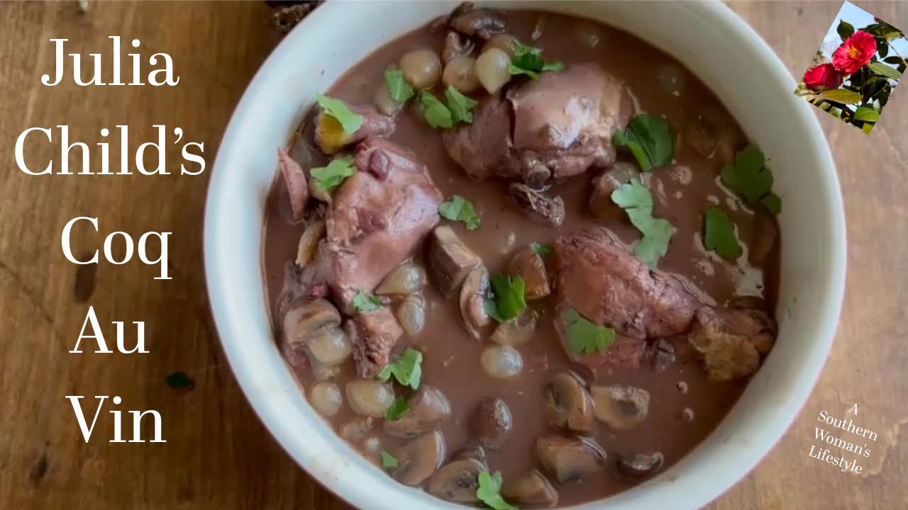 How to make the BEST chicken stew - Julia Child Coq Au Vin