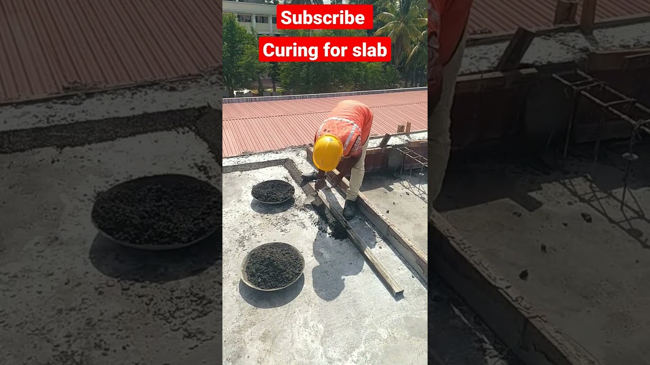 Use ponding Method for Curing of Slab #watch #civilengineering #buildingconstruction #civilengineer