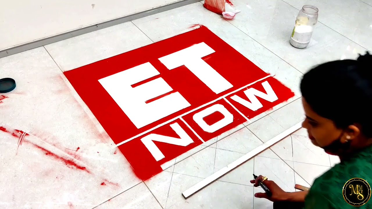 ET NOW swadesh logo rangoli