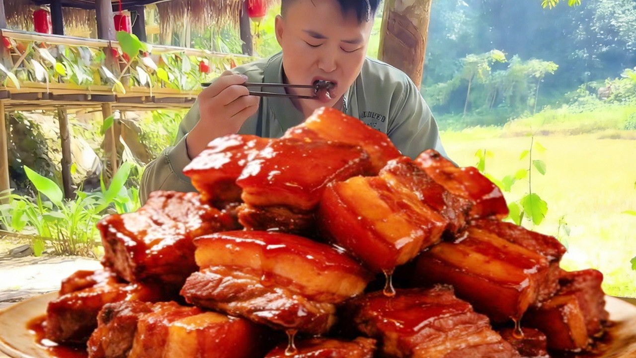 炖了一大锅软糯红烧肉，肥的不腻瘦的不柴，大口吃肉也太过瘾了！
