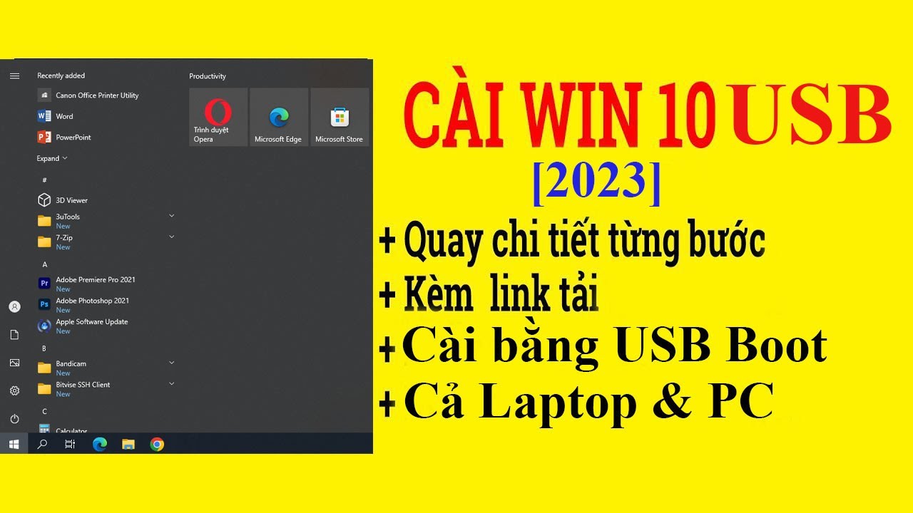 Hướng Dẫn Chi Tiết C&aacute;ch C&agrave;i Win 10 bằng USB Boot mới nhất 2024