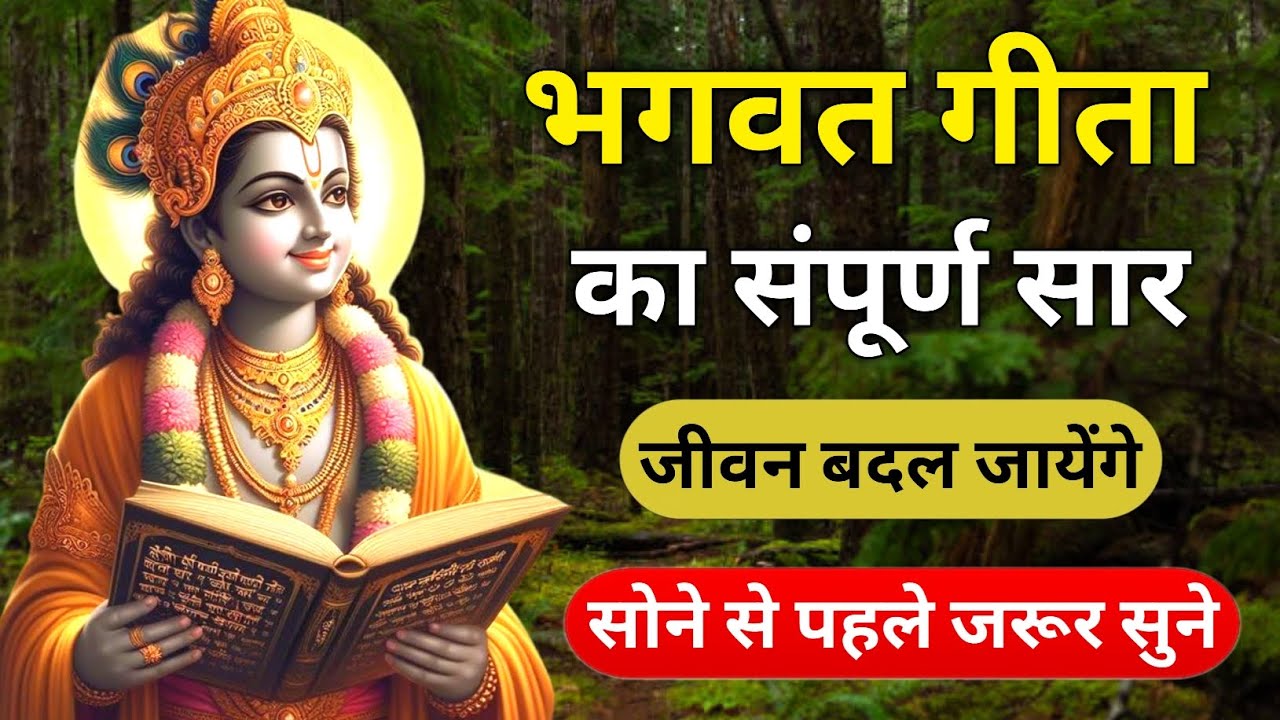 भगवत गीता का संपूर्ण सार 24 मिनट में | Shrimad Bhagwat Geeta Saar In 24 Minutes | Krishna Vani 