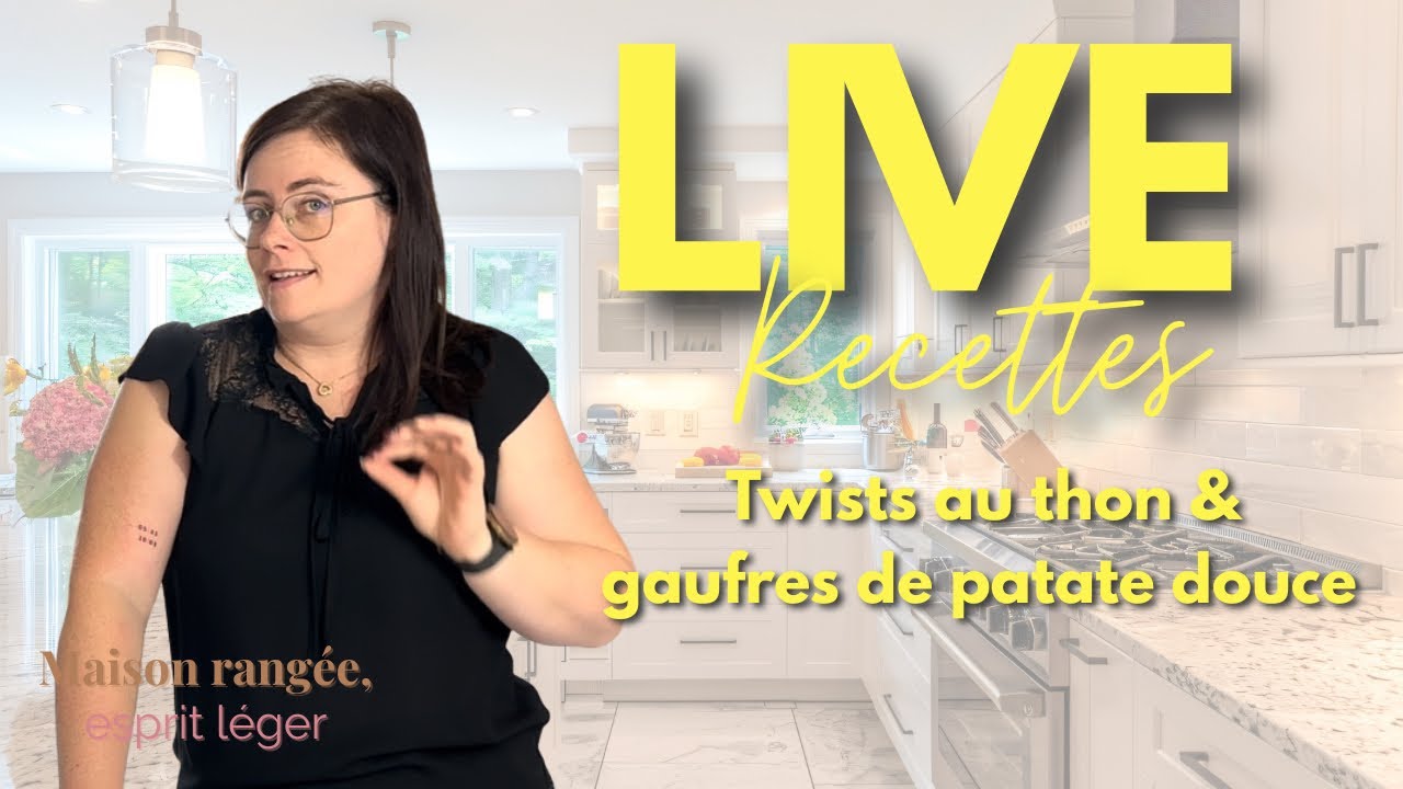 Live cuisine : Twists au thon & gaufres de patate douce 🧡 (rapide, sain & maison)