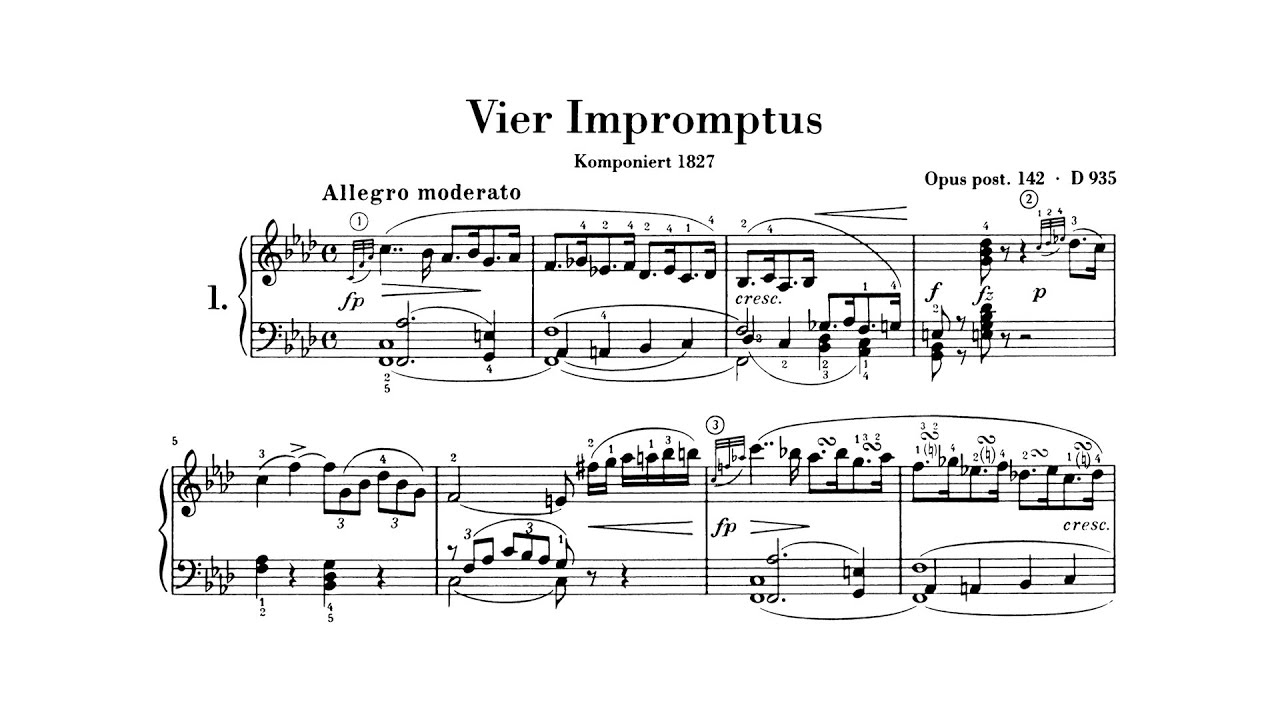 Schubert — Four Impromptus, D. 935 [Op. 142] (Artur Schnabel, 1950)