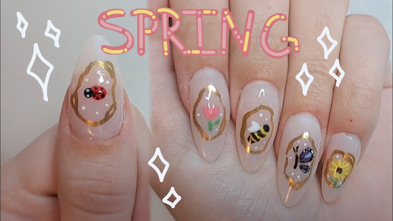 Golden Spring Nails ~ ASMR 🌸🌻