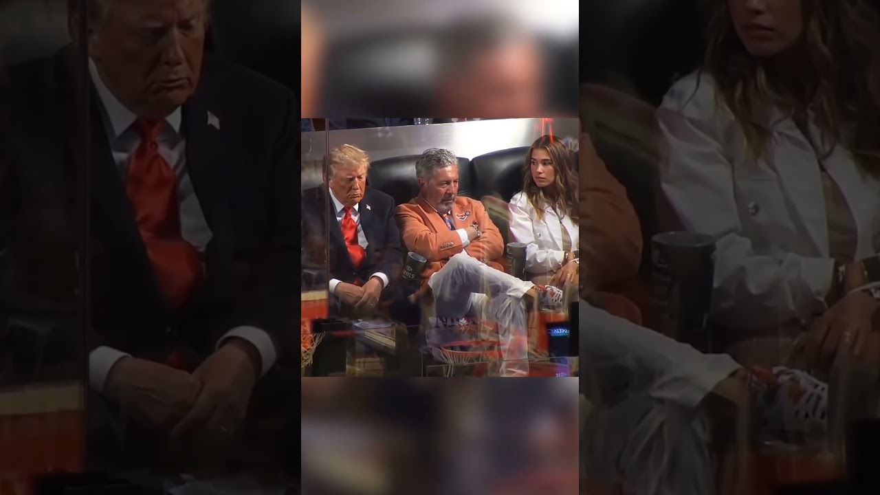 Kai wakes up Donald Trump after he falls asleep at Knicks Game