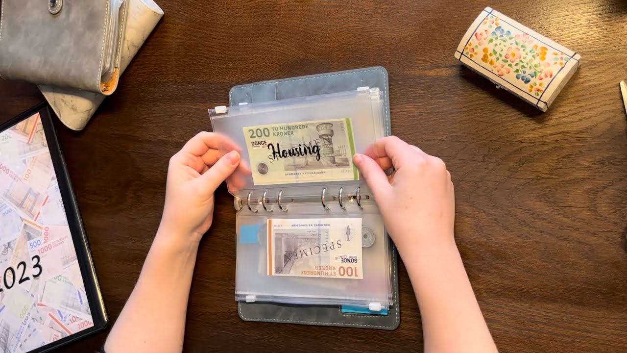 Jeg viser mine bindere til cash stuffing | Sådan gør jeg | Budget på dansk