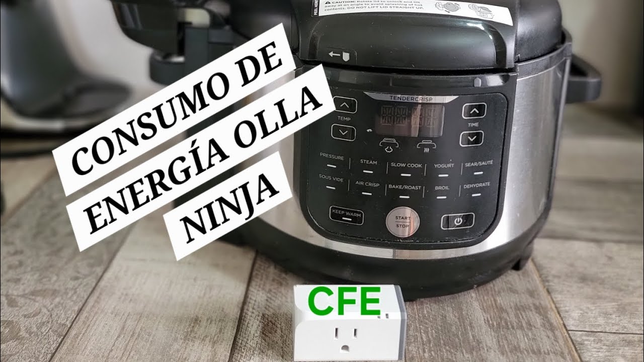 Ninja foodi olla de presión consumo eléctrico Kw 10 en 1