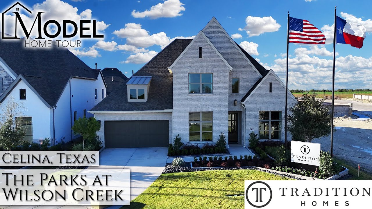 Новые дома в Далласе — модельный дом Tradition Homes The Parks At Wilson Creek, Селина, Техас