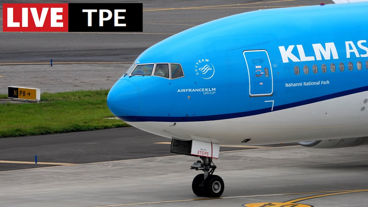 🔴Taipei Taoyuan Airport Emirates A380 Singapore Airlines Eva Air 787 with ATC