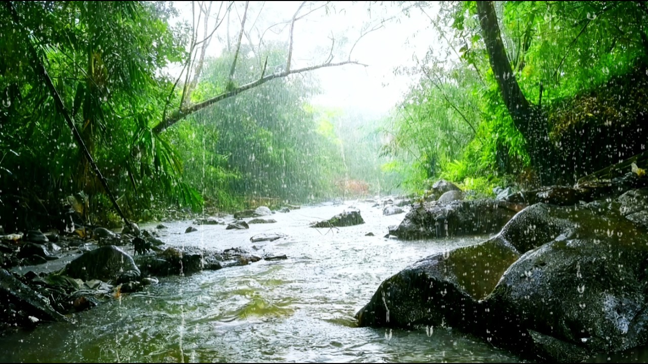 Relaxing Rain and River Water Sounds for Fast Sleep and Mind Relaxation