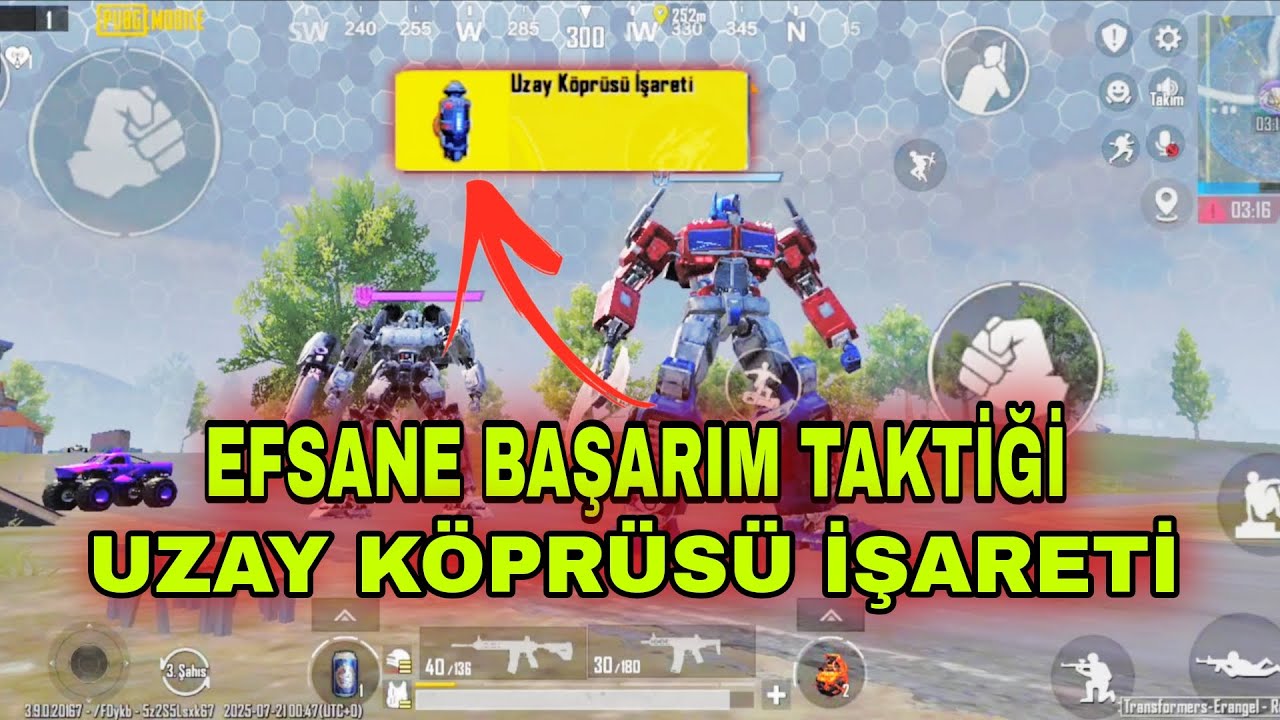 UZAY KÖPRÜSÜ İŞARETİ NEDİR EN KOLAY OPTİMUS PRİME VE MEGATRON ÖLDÜRME TAKTİĞİ PUBG MOBİLE