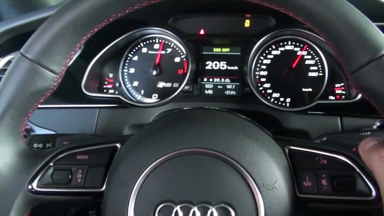 Audi RS5 speed limiter off top speed 327km/h