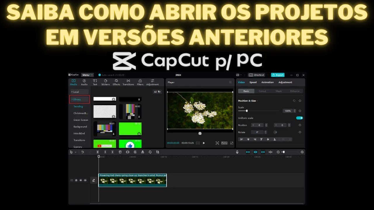 CAPCUT  PC - SAIBA COMO ABRIR OS PROJETOS EM VERS&Otilde;ES ANTERIORES (DICA❤️B&Ocirc;NUS NA DESCRI&Ccedil;&Atilde;O)