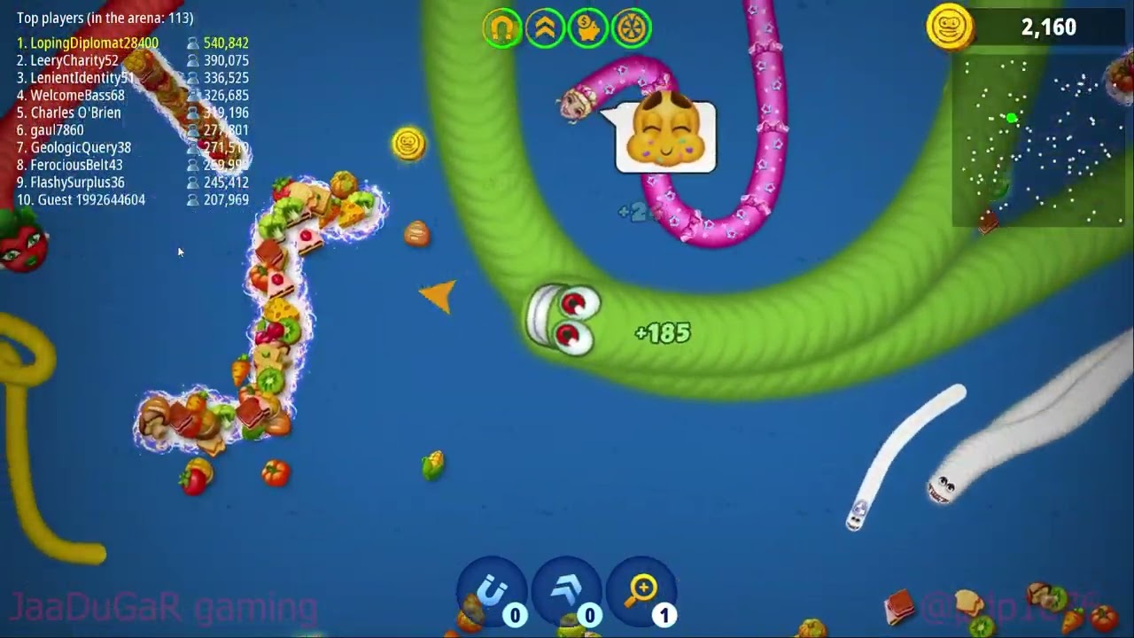 Worms Zone io Hungry Snake | by prithvi raj | JaaDuGaR  gaming 1000000 target completed...