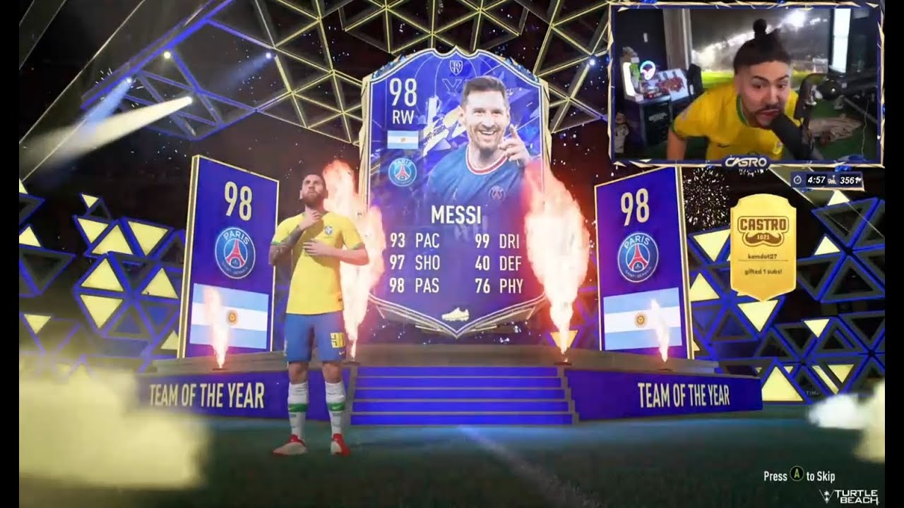 Castro1021 PACKS TOTY MESSI & TOTY LEWANDOWSKI 😱😱!! - FIFA 22