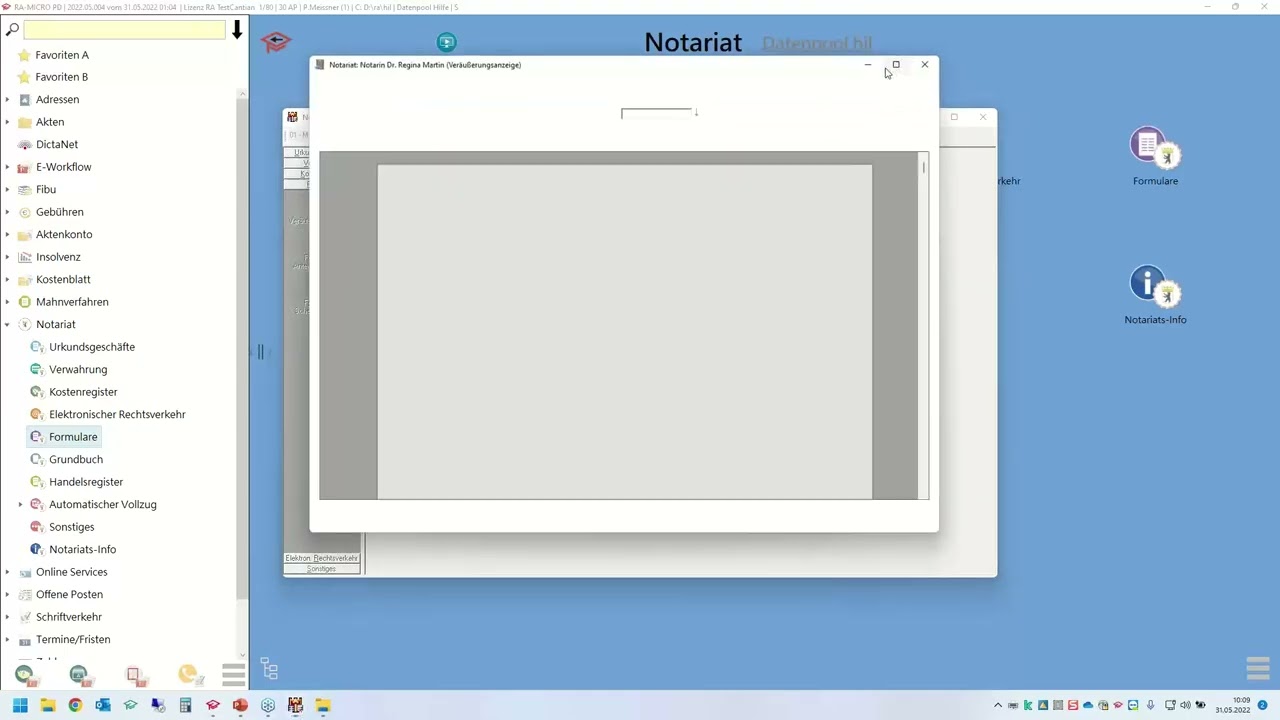 Notariat: Formulare