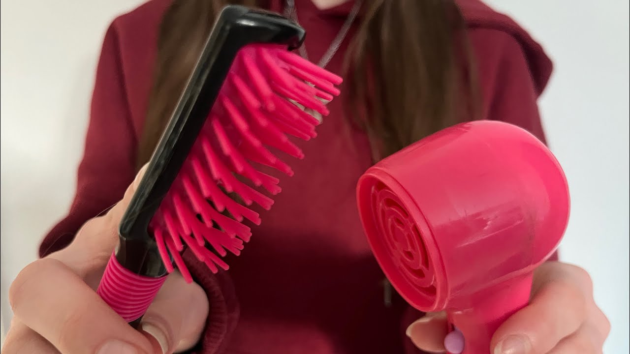 ASMR Curling your hair | Velcro Rollers | Hair brushing | Combing | Hair Spray | Hair Dryer