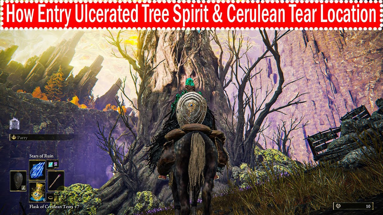 Elden Ring How Entry Ulcerated Tree Spirit & Get Cerulean Hidden Tear Location Full Guide