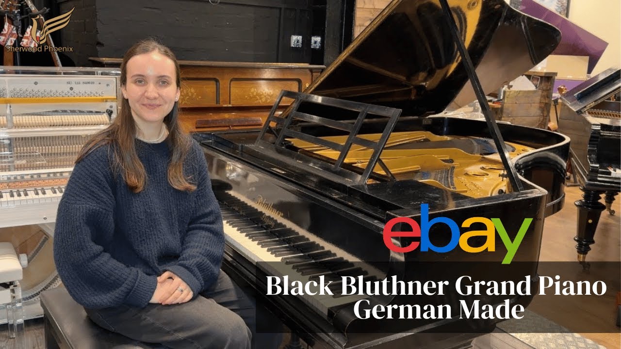 eBay Auction: Black Bluthner Grand Piano German Made | Sherwood Phoenix Pianos