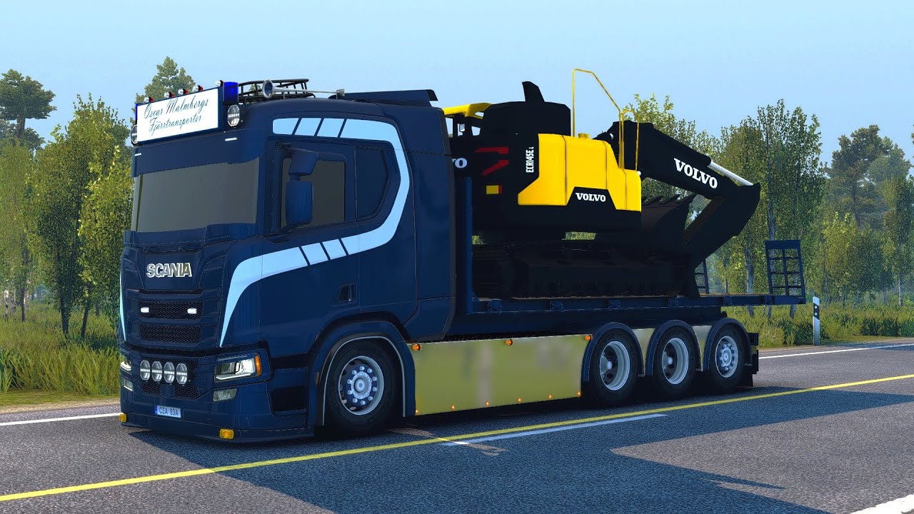 Stylar en Scania lastväxlare i Euro truck simulator 2