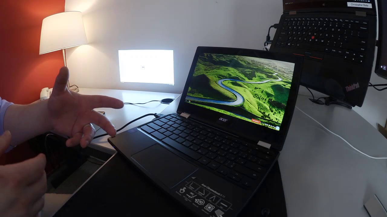 Connecting Laptop or Chromebook to a Classroom Projector