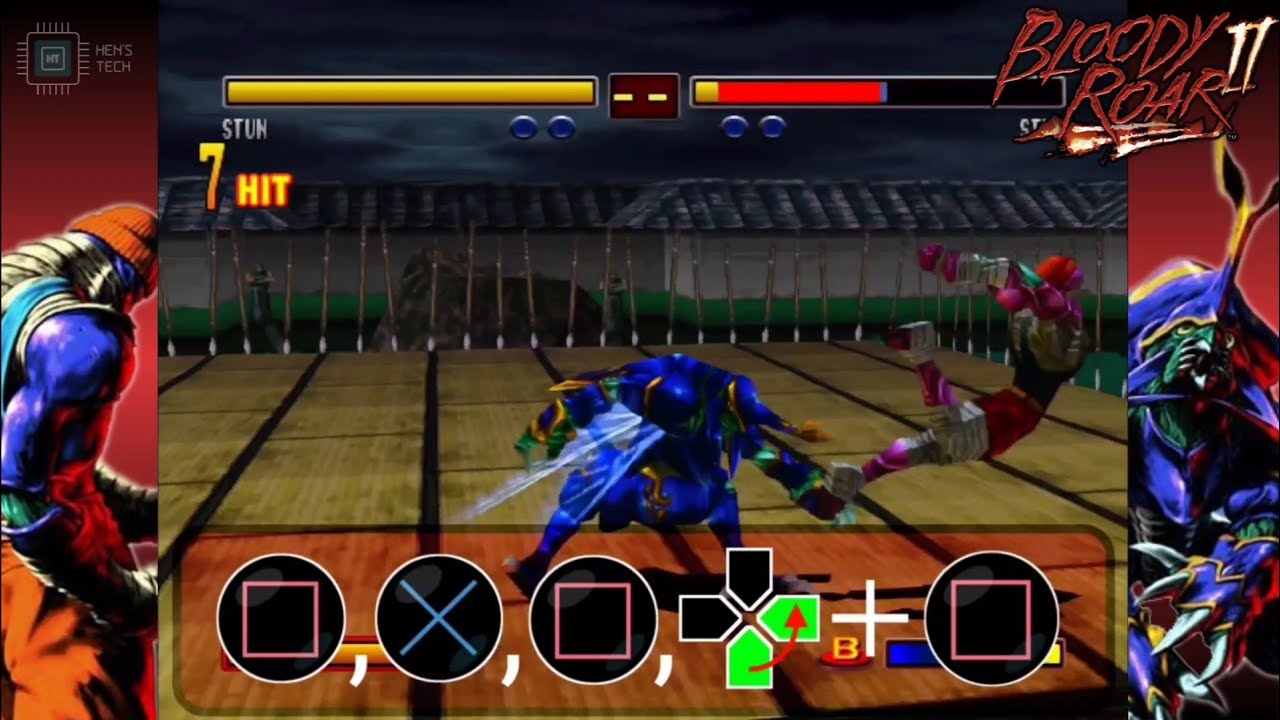 Bloody Roar 2 Stun Ultimate Combo Guide 1080p 60 FPS