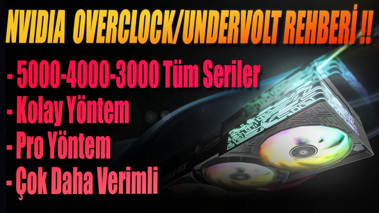 RTX 5080 %25 Düşük Güç İle Standart Performansını Geçiyor !! (RTX 5000-4000-3000 Undervolt Rehberi)