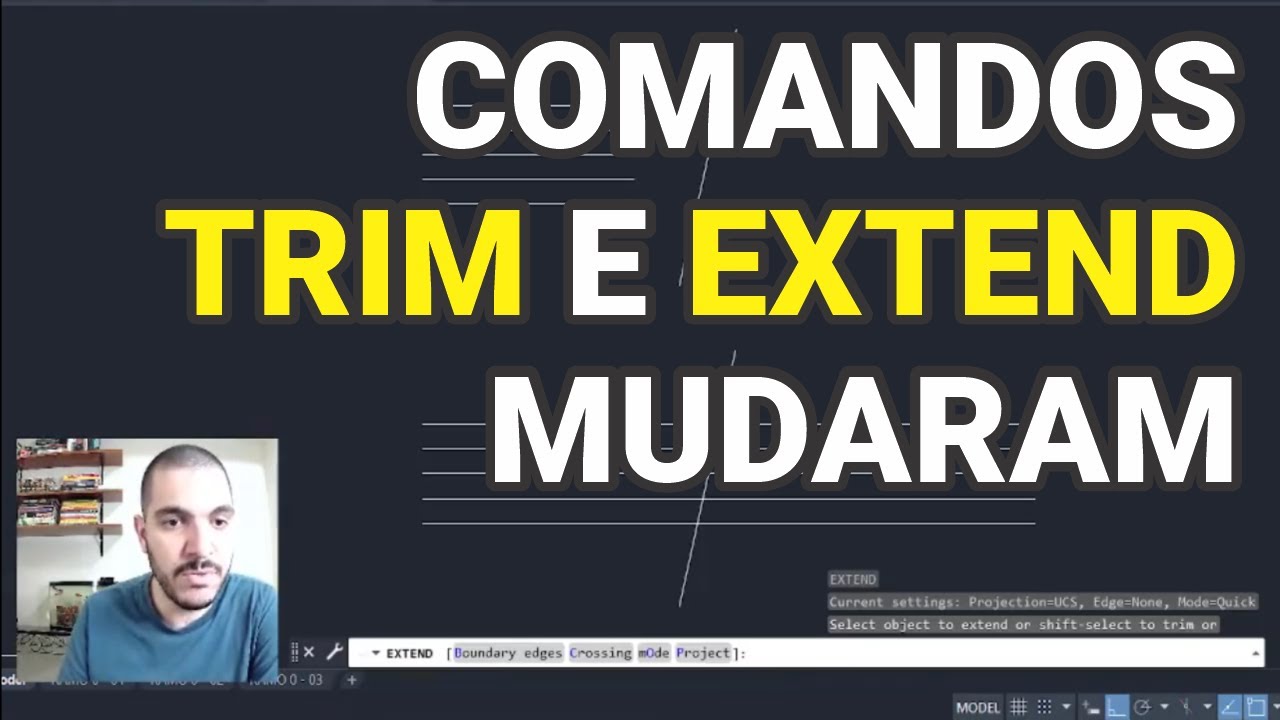 🔵Comandos TRIM e EXTEND mudaram no AutoCAD + DICA EXTRA