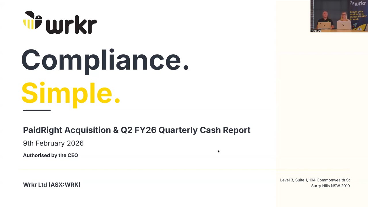 Wrkr Ltd Q2 FY26 Performance and PaidRight Acquisition