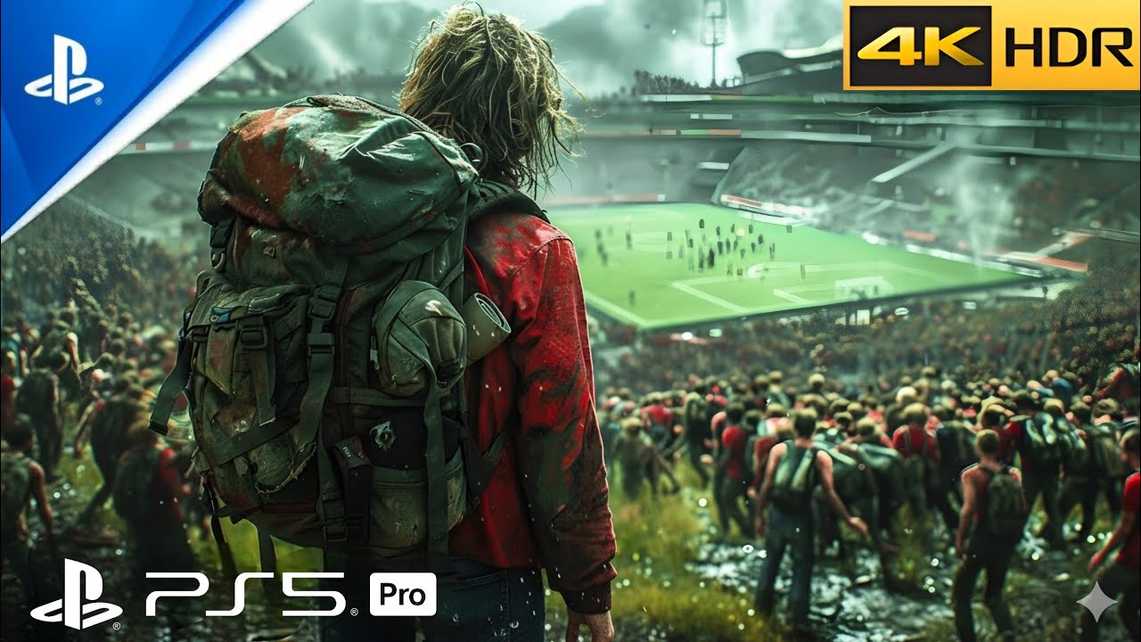ZOMBIES ATTACK ON USA BIGGEST STADIUM (PS5 PRO) Realistic Ultra Graphics Gameplay [4K 60FPS HDR]