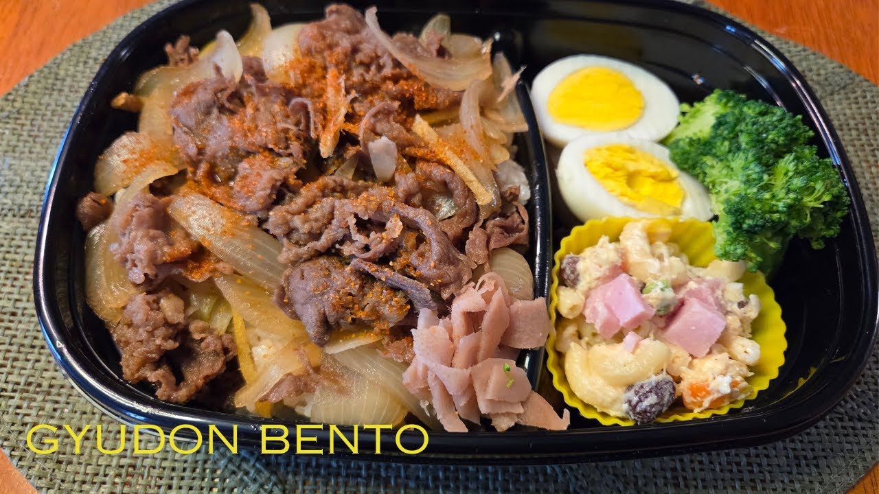 HOW TO COOK JAPANESE GYUDON BENTO