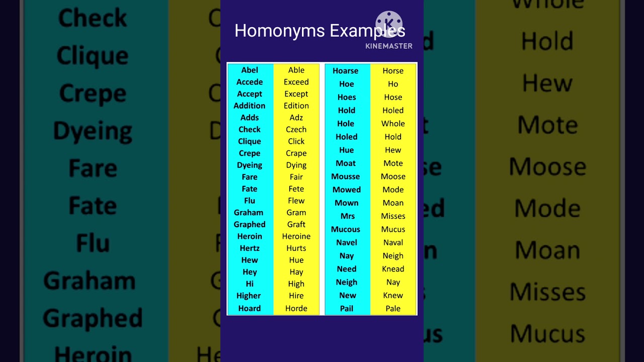 Homonyms Words |Examples of Homonyms in english #english #grammar #shorts