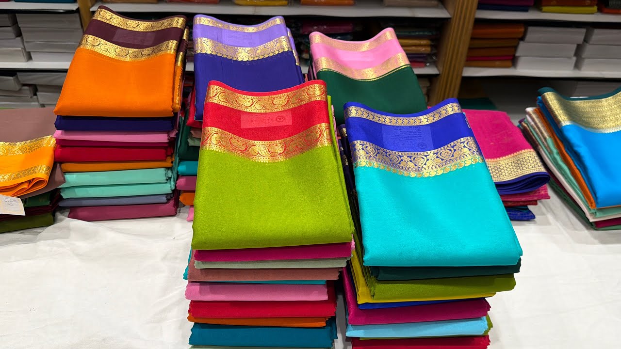 UGADI OFFERS🥳🚨Bangalore Malleshwaram Semi Crepe, Banarasi & Semi Silk Sarees with Free Shipping.