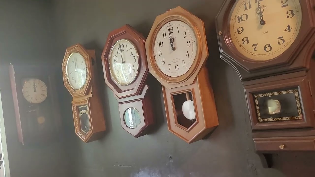 My clock collection at noon!