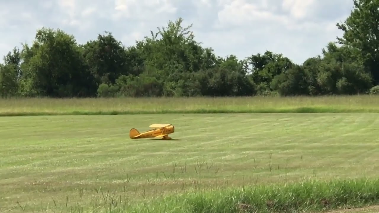 July 2019 Great Planes Waco YMF 5D electric conversion landing