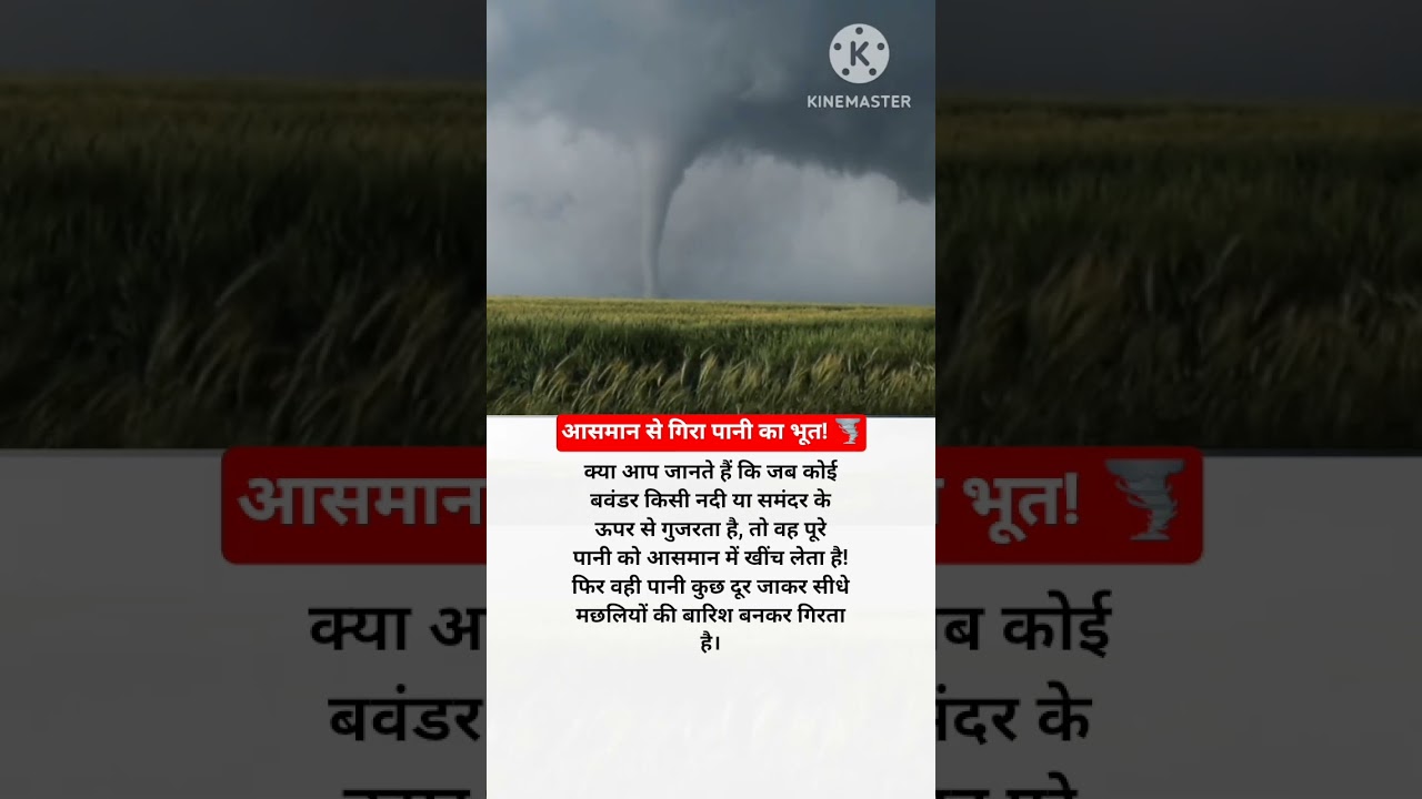 Asman Se Giri Machhliyan! 😱 | Tornado Water Spout Reality #shorts #viral #weather