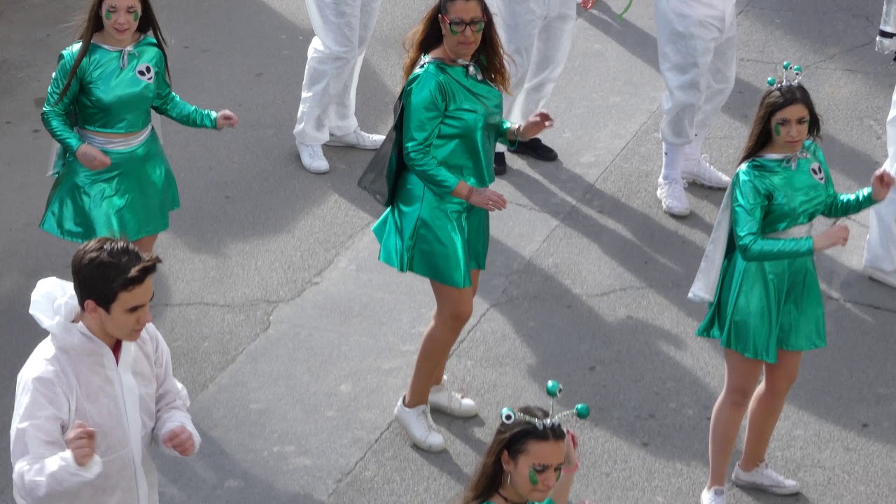 Desfile de Carnaval en La Guardia (Toledo) 1-3-2020. Comparsas locales