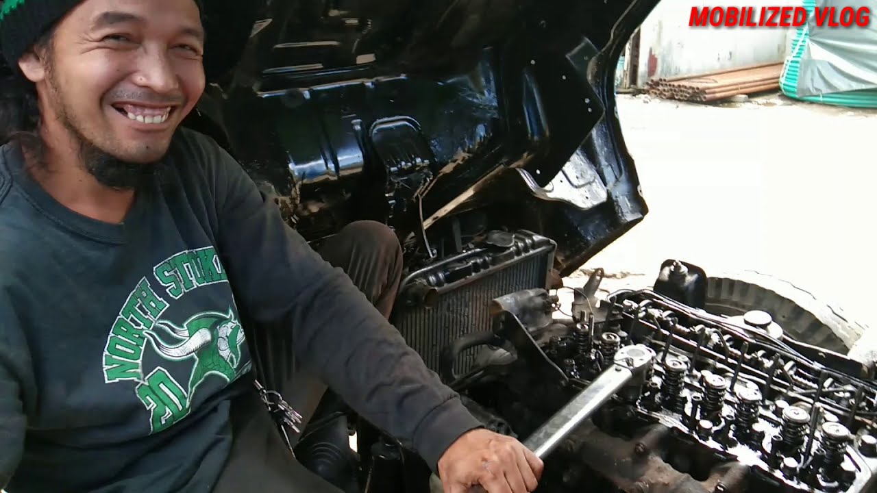 ISUZU 4BE1 ENGINE HOW TO TUNE UP AND TORQUE CYLINDER HEAD BOLT | VLOG#12