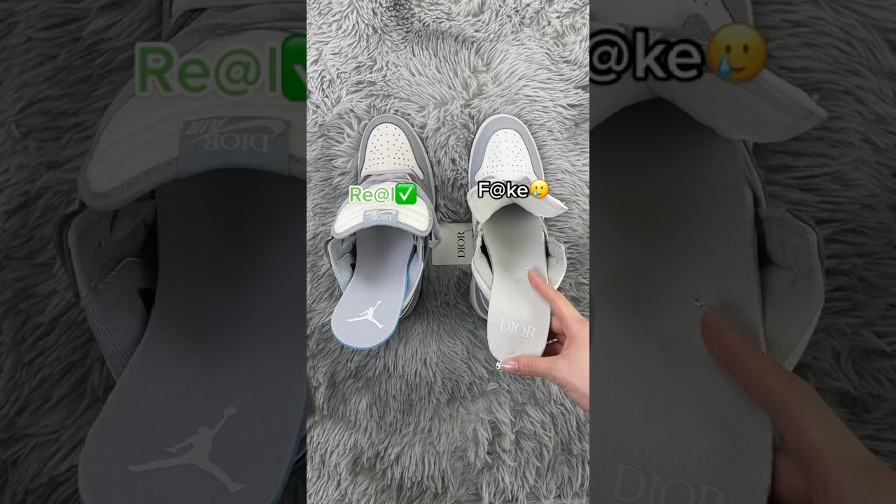 Real Vs Fake Dior Jordan 1 🤍 #sneakerhead #sneakers #viral