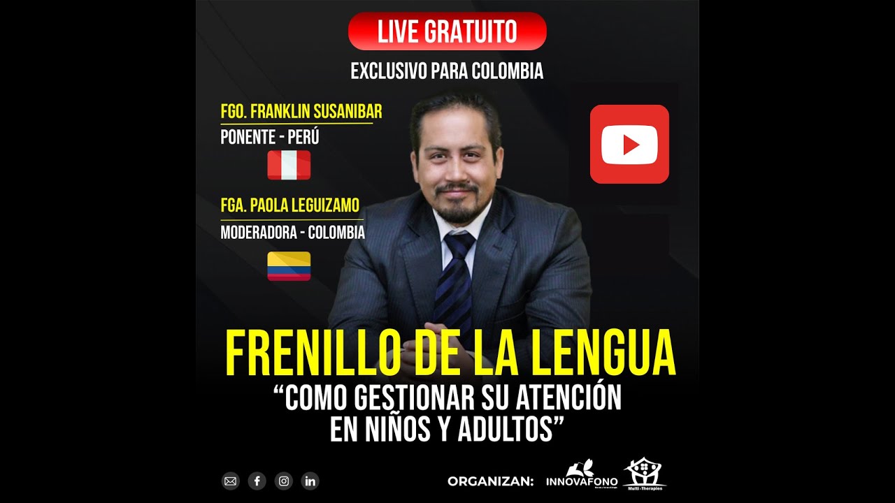 LIVE GRATUITO: Frenillo de la lengua - Como gestionar su atención en niños y adultos