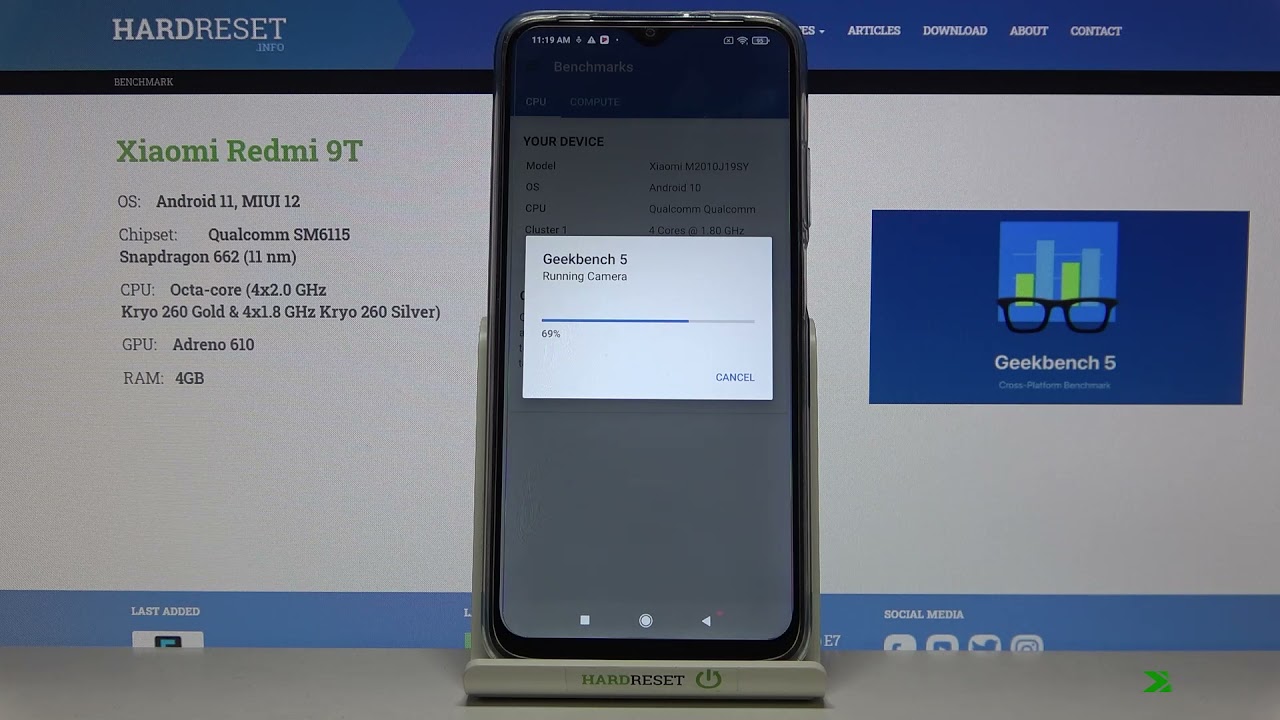 Xiaomi Redmi 9T - CPU Snapdragon 662 Benchmark | Geekbench 5